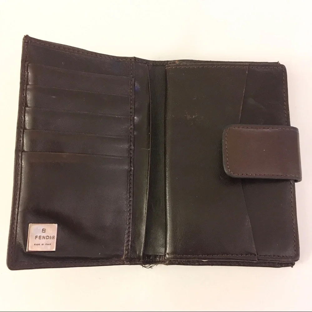 Fendi Zucca Canvas Monogram Bifold Wallet